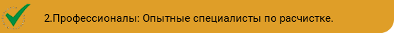 ﷯2.Профессионалы: Опытные специалисты по расчистке.